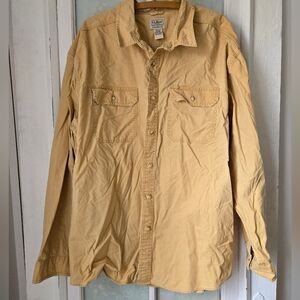 L.L.Bean Yellow Button Down Shirt XXL Traditional Fit